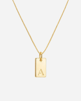 Bokstav Box Halskedja 18K Guldpläterat
