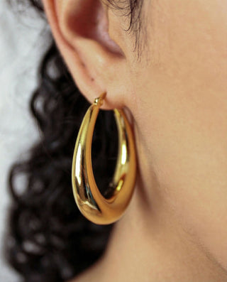 Chunky Hoops 18K Guldpläterat