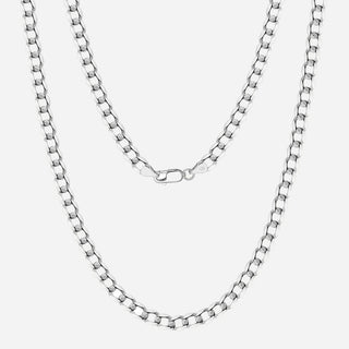 Curb Choker Rhodiumpläterad 925 Silver 5mm