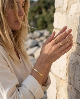 Wave Ring 18K Guldpläterat