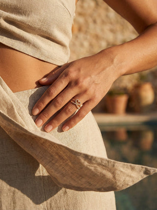 Love Zirconia Ring 18K Guldpläterat