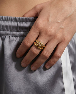 Heart Layer Ring 18K Guldpläterat