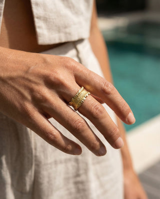 Crush Ring 925 Silver 18K Guldpläterat