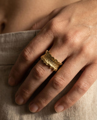 Crush Ring 925 Silver 18K Guldpläterat