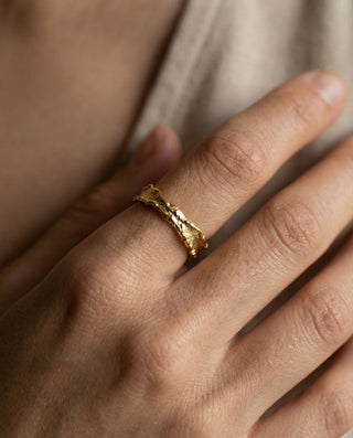 Smält Ring 18K Guldpläterat