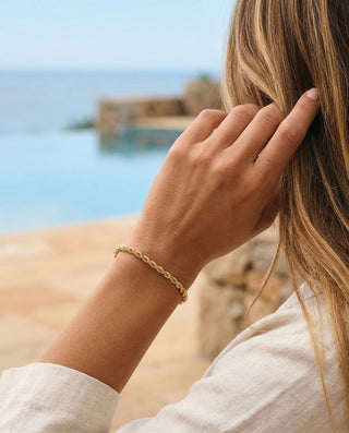 Rope Armband 18K Guldpläterat 4mm