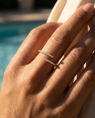 Glittrande Classic Zirconia Ring 18K Guldpläterat