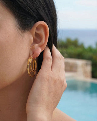 Golden Triple Hoops 18K Guldpläterat