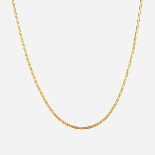 Round Snake Choker 18K Guldpläterad 2mm