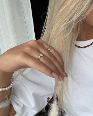 Smält Ring 18K Guldpläterad