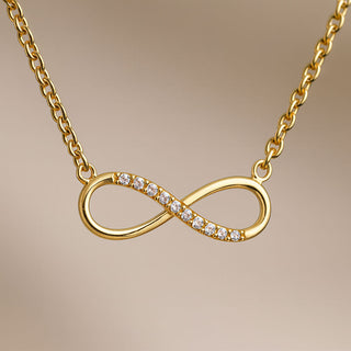 Infinity Zirconia Halsband 18K Guldpläterat