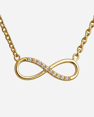 Infinity Zirconia Halskedja 18K Guldpläterat