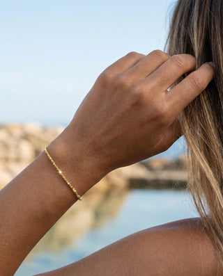 Elegant Beach Armband 18K Guldpläterat 2mm