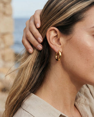 Klassisk Hoops 18K Guldpläterat