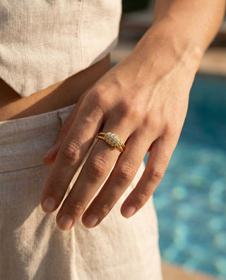 Zirconia Wrap Ring 18K Guldpläterat