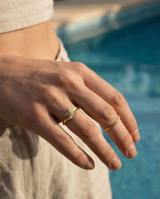 Sunray Ring 18K Guldpläterat