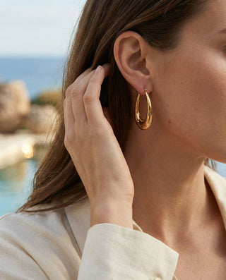 Classic Teardrop Hoops 18K Guldpläterat