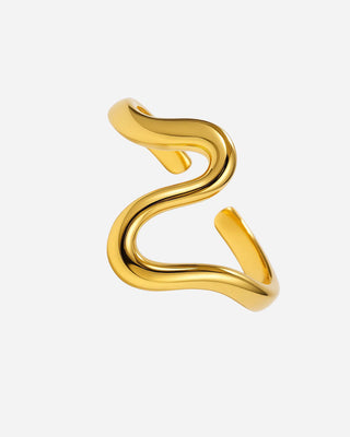 Waves Ring 18K Guldpläterat