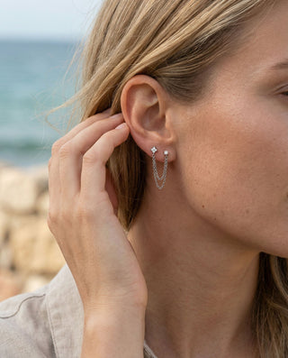 Zirconia Flower Stiftörhängen 925 Silver