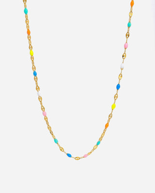 Pastel Rainbow Halskedja 18K Guldpläterat