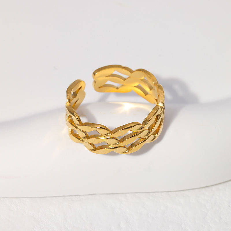 Panzer Wrap Ring 18K Guldpläterad