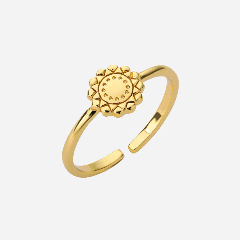 Sunflower Ring 18K Guldpläterad