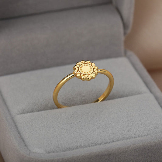 Sunflower Ring 18K Guldpläterad