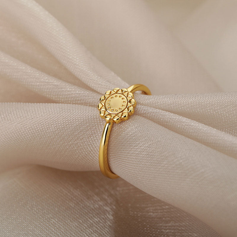 Sunflower Ring 18K Guldpläterad