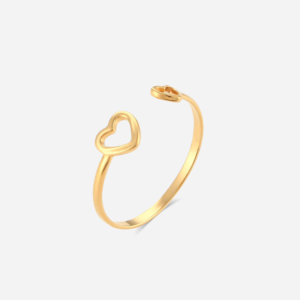 Double Love Ring 18K Guldpläterad