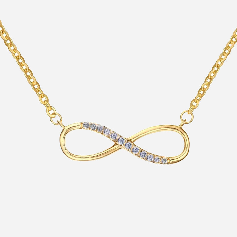 Infinity Zirconia Halsband 18K Guldpläterad