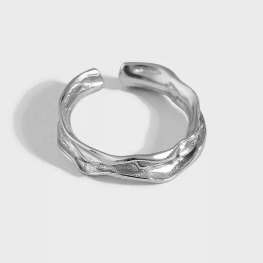 Small Melted Ring 925 Silver