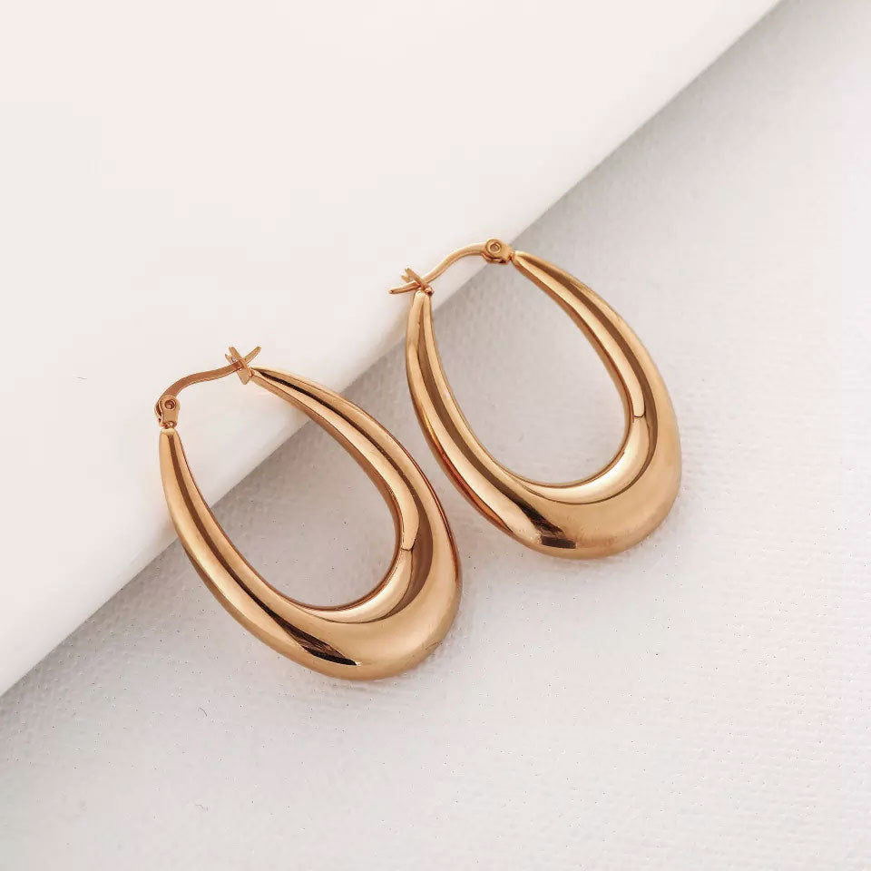 Classic Teardrop Hoops 18K Roséguldpläterad