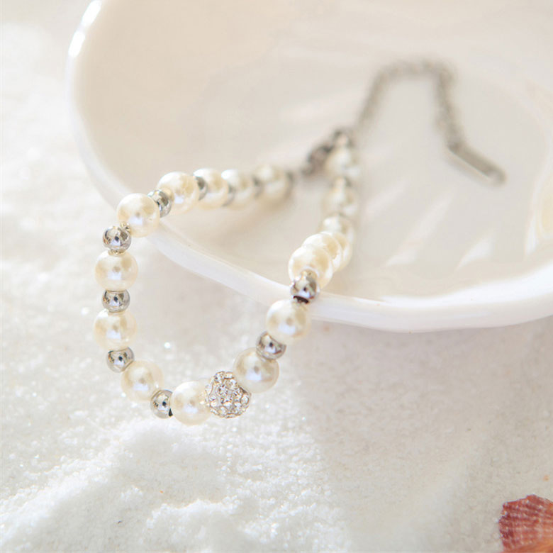 Pearl Charm Armband 4mm