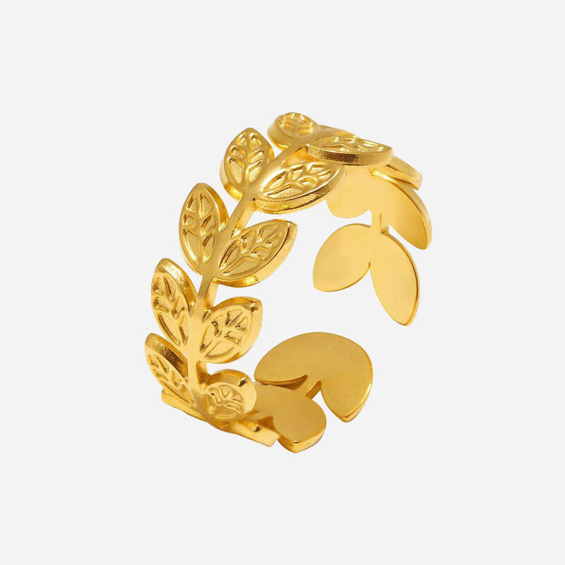 Olive Leaf Ring 18K Guldpläterad