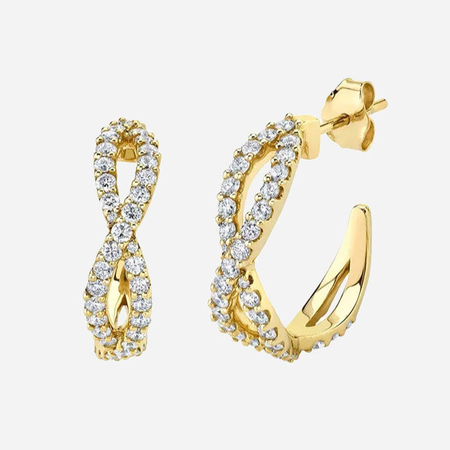 Sparkle Zirconia Hoops 18K Guldpläterad