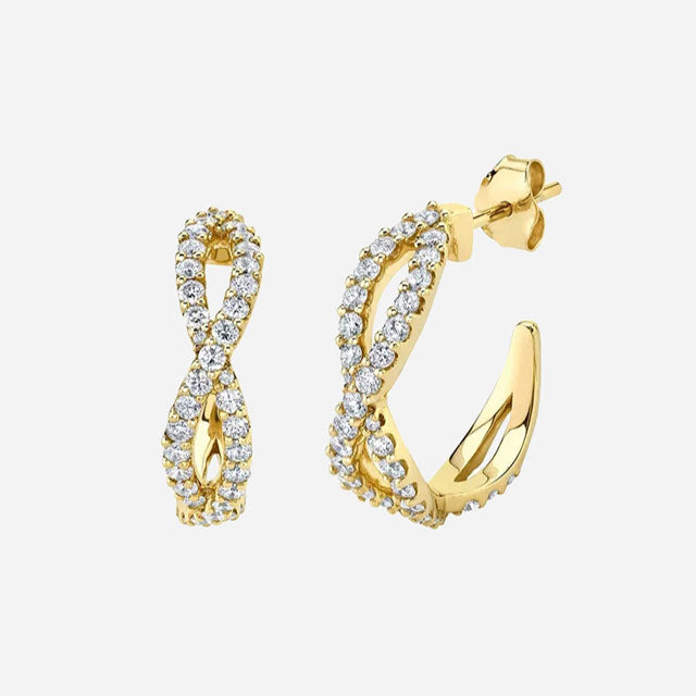 Sparkle Zirconia Hoops 18K Guldpläterad