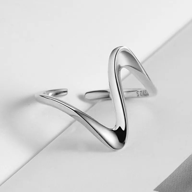 Wave Ring 925 Silver