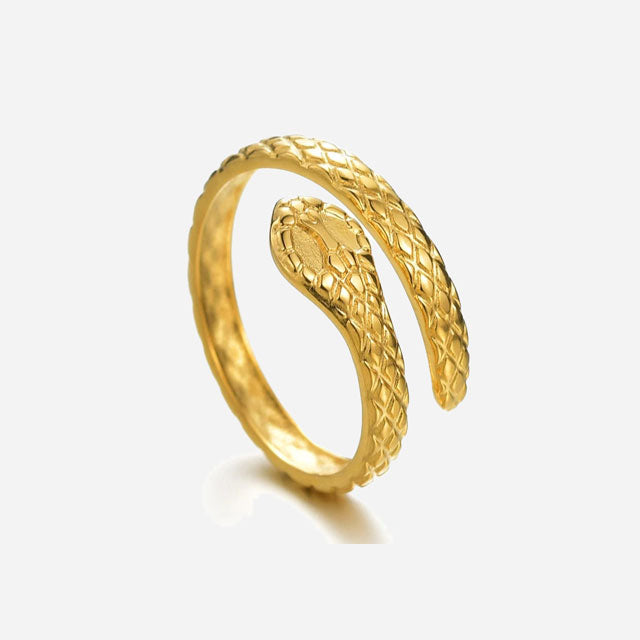 Small Texture Snake Ring 18K Guldpläterad