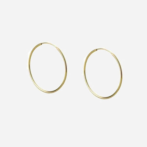 Classic Slim Hoops 925 Silver 18K Guldpläterad