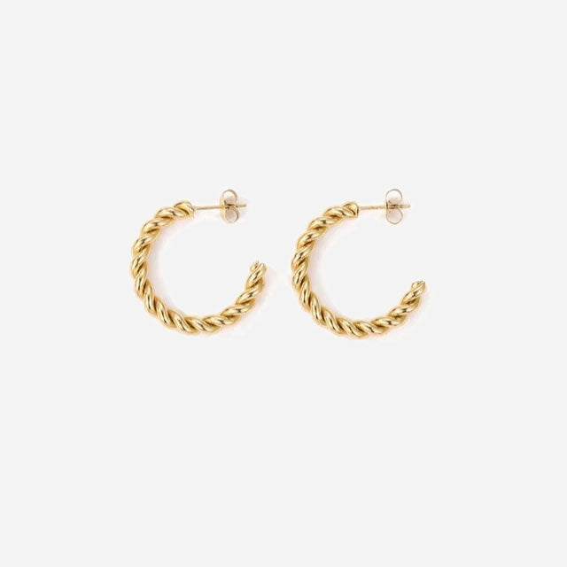 Classic Twisted Hoops 18K Guldpläterad