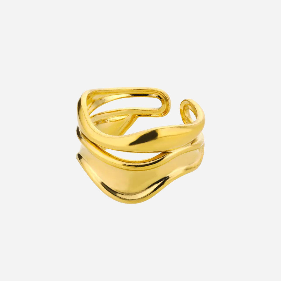 Elegant Aesthetic Ring 18K Guldpläterad