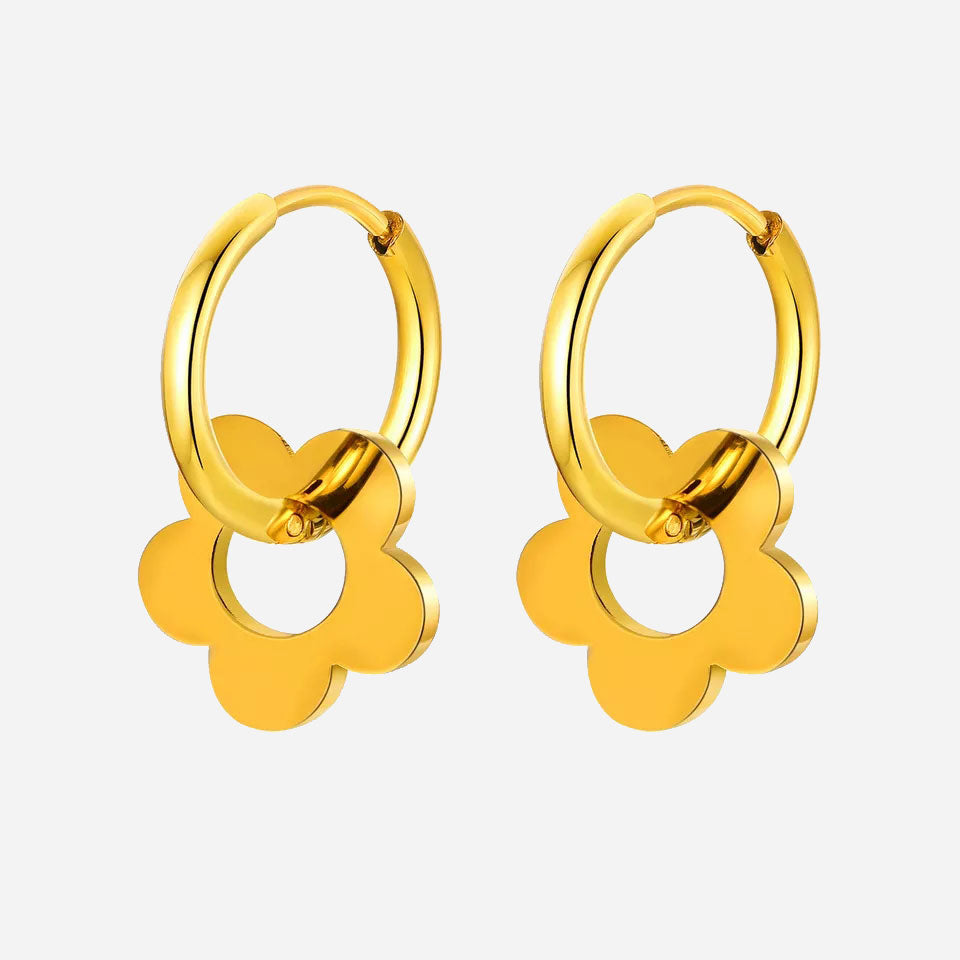 Daisy Hoops 18K Guldpläterad