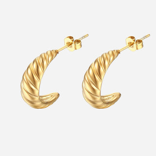 Classic Twisted Dome Hoops 18K Guldpläterad
