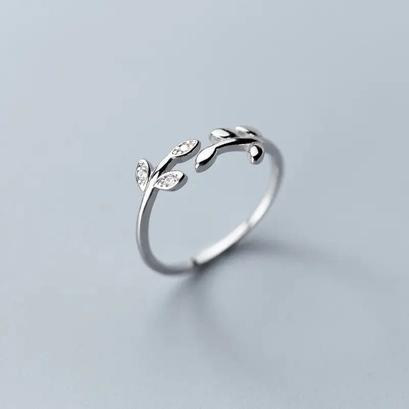 Simple Thin Zirconia Ring 925 Silver