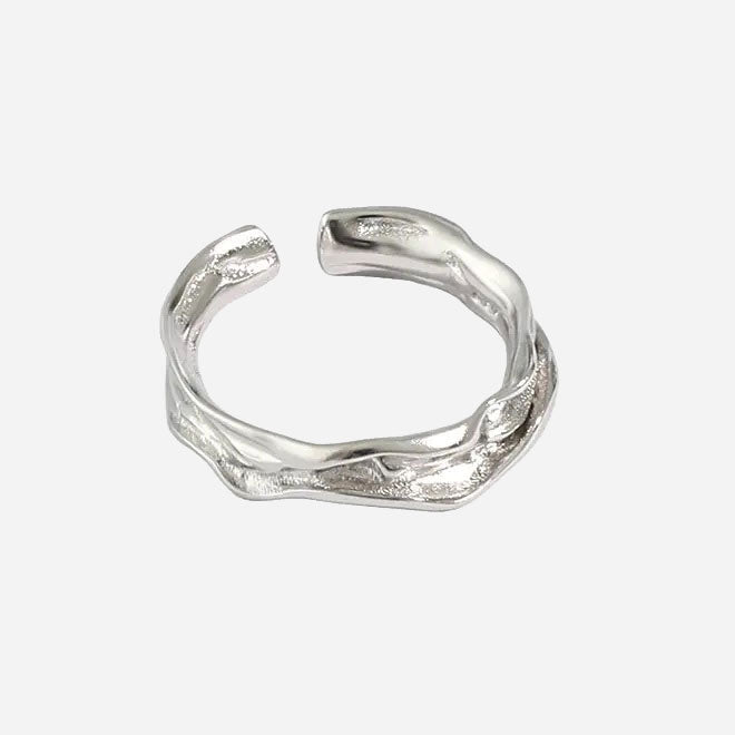 Small Melted Ring 925 Silver