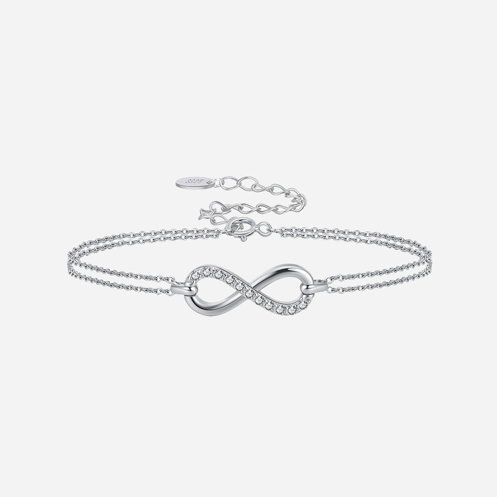 Zirconia Infinity Armband 925 Silver