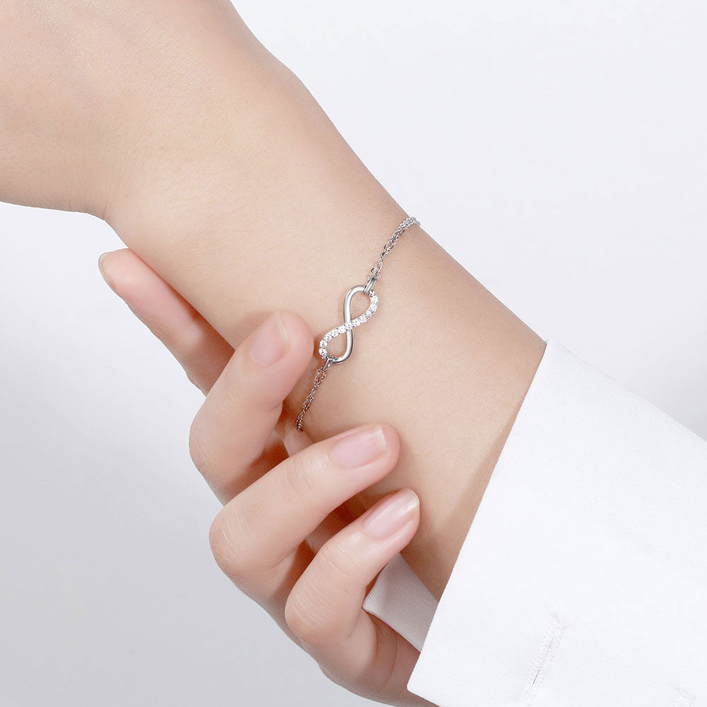 Zirconia Infinity Armband 925 Silver