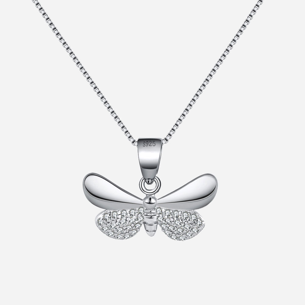 Butterfly Zirconia Halsband 925 Silver