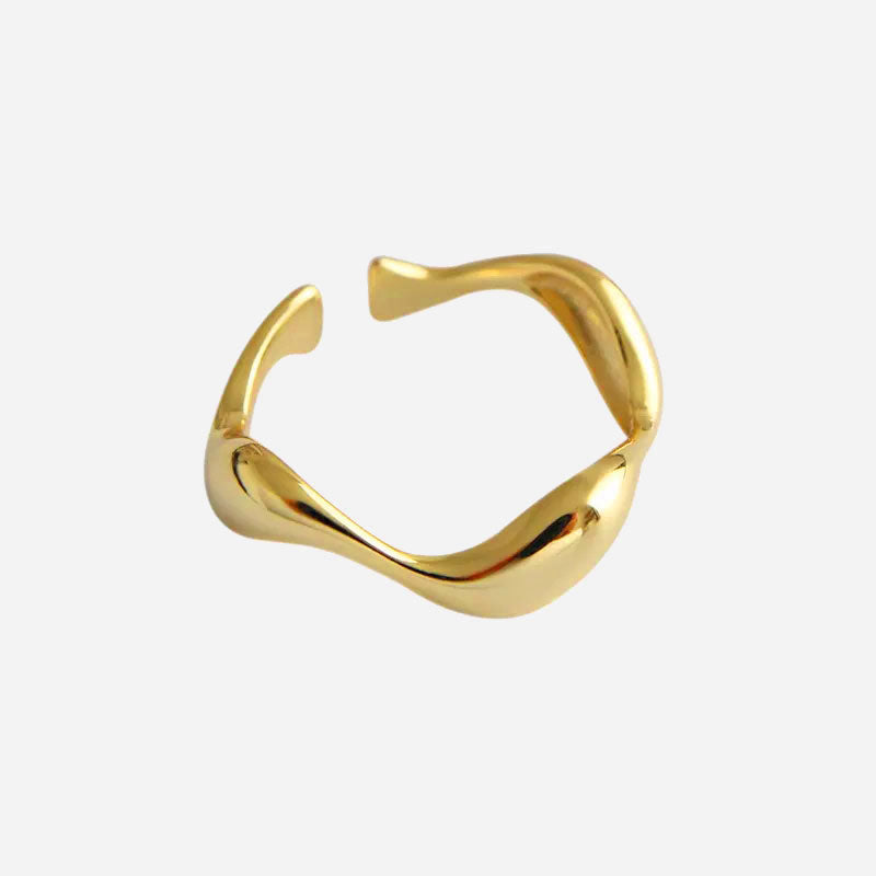 Wave Deluxe Ring 18K Guldpläterad