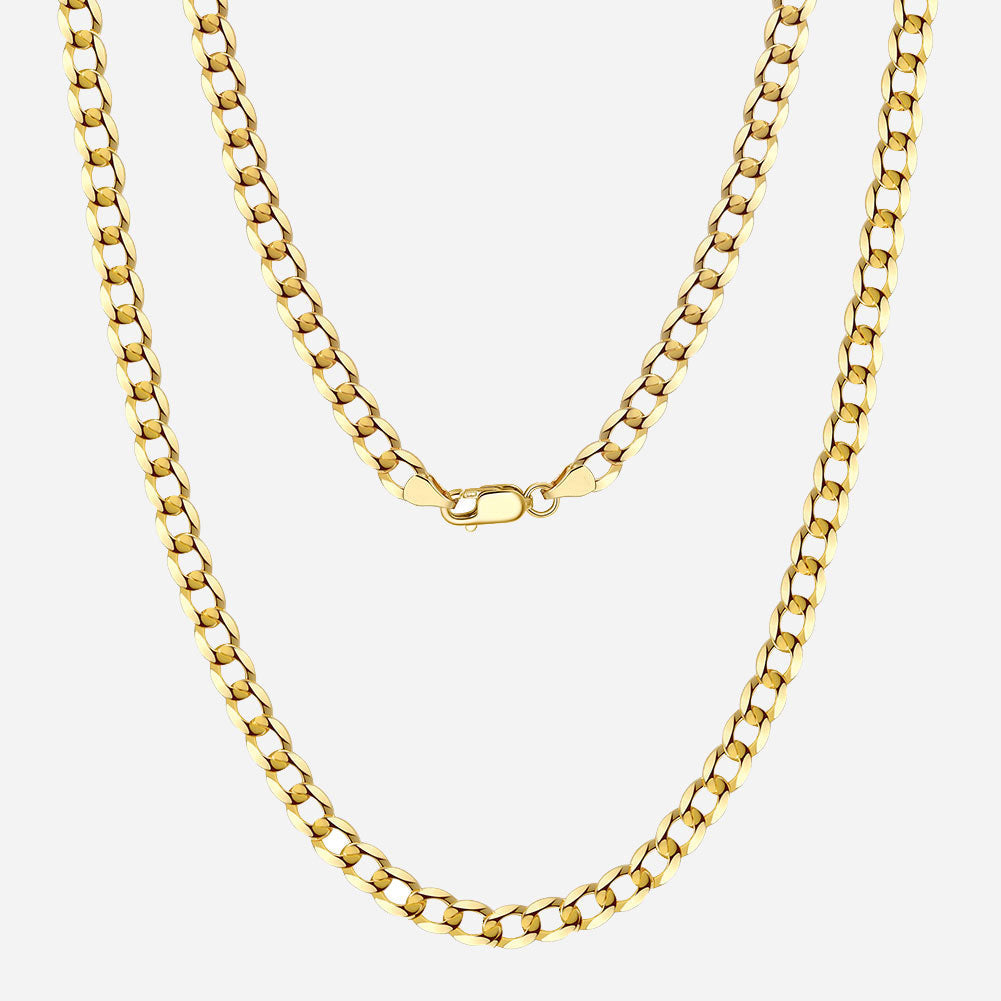 Curb Choker 18K Guldpläterad 5mm